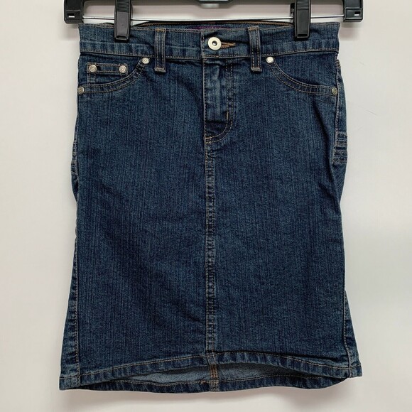 Luricci Forever Firm International Denim Jean Skirt Sz 26 Blue Butt Lifter NWOT - Picture 1 of 6